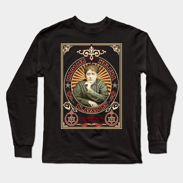 Madame Helena Blavatsky Design Long Sleeve T-Shirt by HellwoodOutfitters